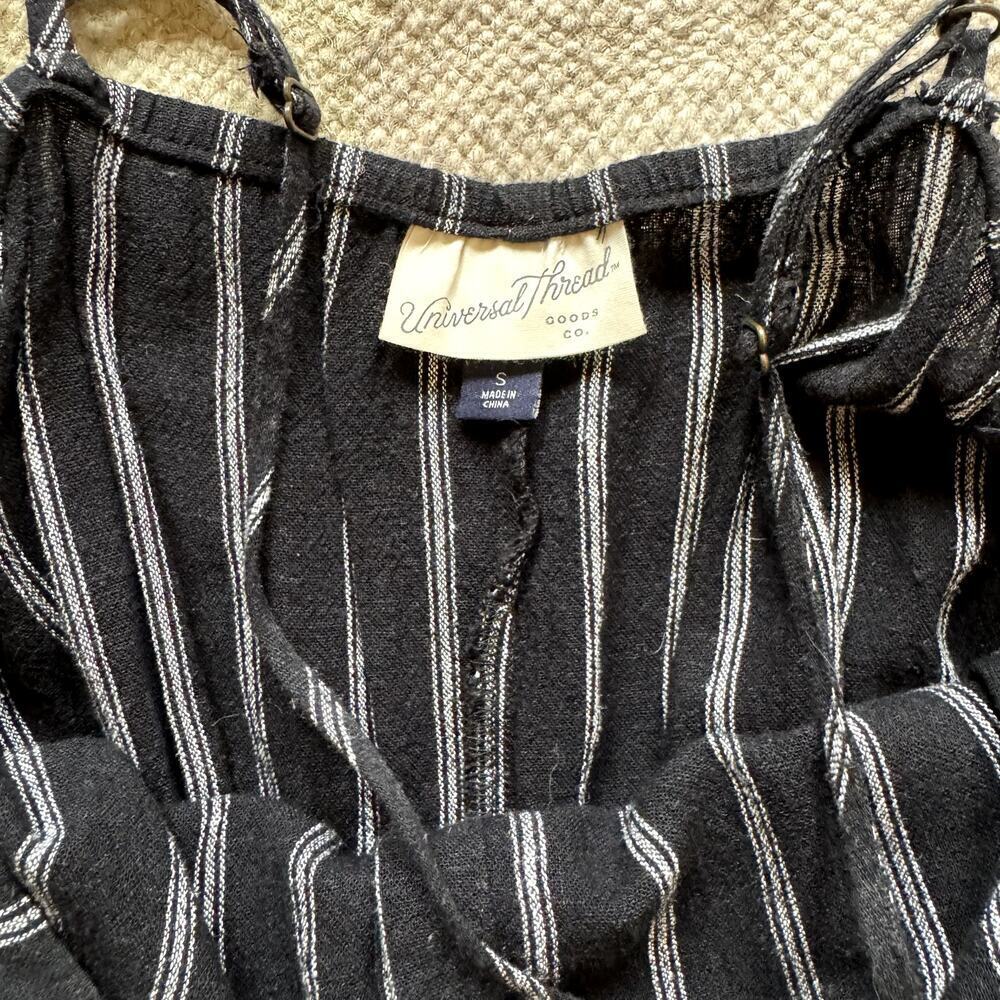 Women's Black and White Striped Maxi Midi Dress Size Small - Picture 5 of 5